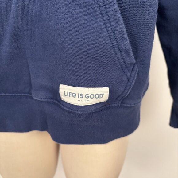 Life Is Good Women's M Winter Lake Walk Simply True Fleece Hoodie Sweatshirt - Picture 5 of 7